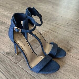 Blue Denim Heels with Stiletto